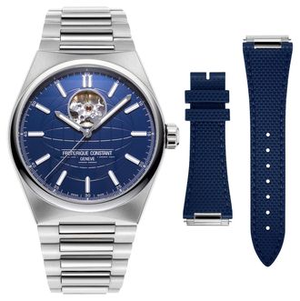 Frederique Constant Fr&eacute;d&eacute;rique Constant Highlife Heart Beat Heren Zilveren Horloge FC-310N4NH6B