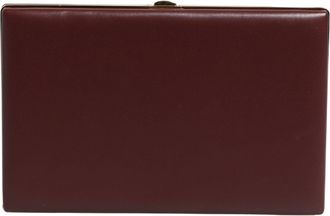 Dolce & Gabbana Brown Calfskin Leather Clutch Evening Women Purse Bag Calf
