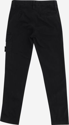 Stone Island Boys Stretch Cotton Logo Pants Black Trousers