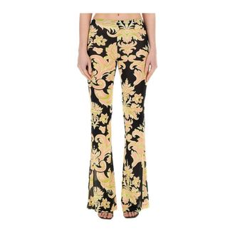 Etro Etro, Wide Trousers, female, Multicolor, Size: S Baroque Print Flared Pants