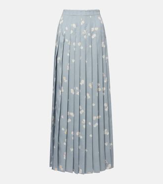 Altuzarra Monti floral pleated midi skirt