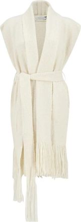 Gabriela Hearst Kasjmier Fringed Vest - Dames - Cashmere truien - Beige - S - Kasjmier - Truien & Vesten