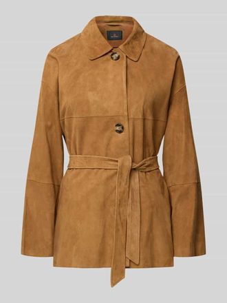 Peuterey Jacke in Suede-Optik Modell Machuca in Cognac, Gr&ouml;&szlig;e 40