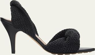 Bottega Veneta 90mm Grace Crochet Leather Sandals