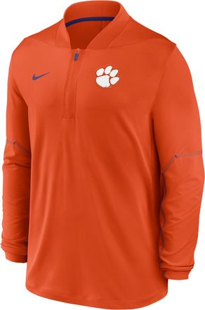 Nike Clemson Sideline Nike Mens Dri-FIT College 1/2-Zip Top in Orange | 03BA08FBCLN-UCQ