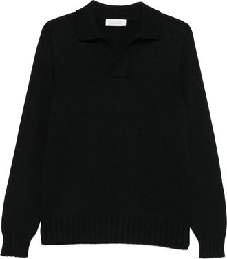FILIPPO DE LAURENTIIS polo-collar sweater - Black