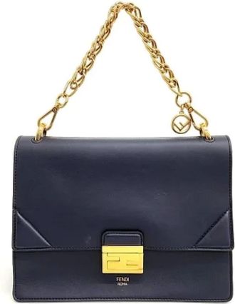 Fendi Pre-owned Handbags, female, Blue, Size: ONE SIZE Pre-owned Leather handbags