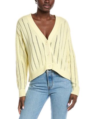 Autumn Cashmere Cotton By Autumn Cashmere Cropped V-Neck Cardigan
