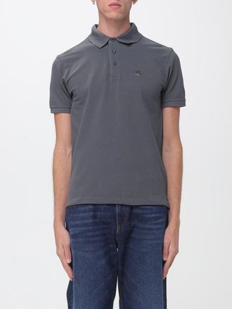 Etro Polo slim fit in cotone a maniche corte con logo a contrasto