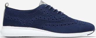 Cole Haan Womens 2.ZERØGRAND Stitchlite Wingtip Oxford Shoes - Blue Size 5.5