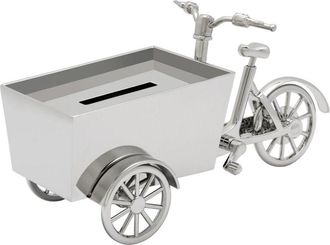 Zilverstad Hucha Plateada Para Ni&ntilde;os, Elegante Como Regalo, Bicicleta De Carga Tama&ntilde;o: 16x7h 8cm Sku: Zv6165061