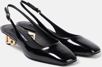 Dolce & Gabbana Jackie DG 40 patent leather slingback pumps