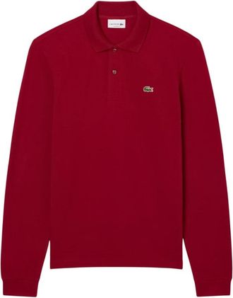Lacoste L.12.12 Origineel Poloshirt met Lange Mouwen - Heren - Polos - Rood - XS - Katoen - Tops