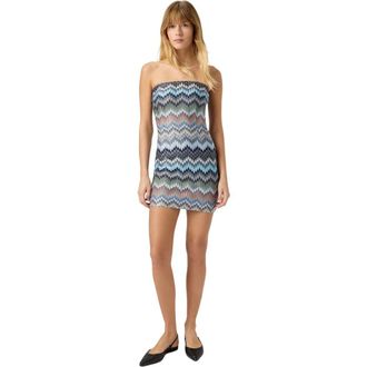 Missoni Viscose Chevron Snake-pattern Mini Dress in Green& Brown at Nordstrom, Size 38 It