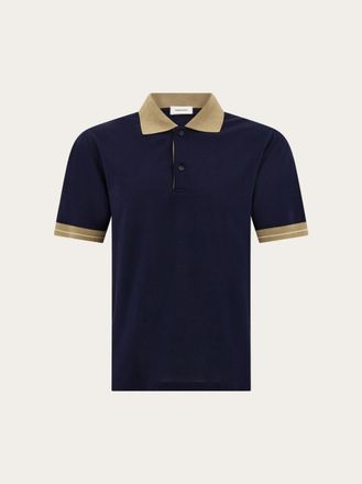 Ferragamo Men Short sleeve polo shirt Blue