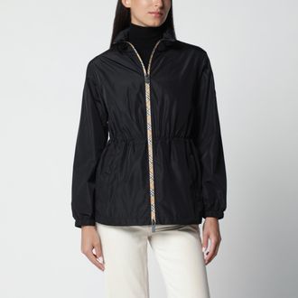 Burberry Black nylon zip-up jacket