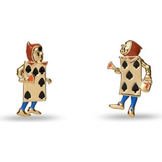 Lele Sadoughi The Nursery Alice Card Soldier Button Earring at Nordstrom