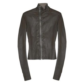 Rick Owens Gary Jacket - Dames - Leren en Su&egrave;de Jassen - Bruin - XL - Leer - Jassen