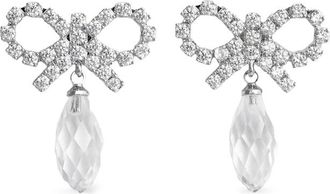 Self Portrait Bow Crystal-embellishment Earrings