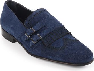 Vella Pais Nexus Kiltie Fringe Monk Shoe in Navy Blue at Nordstrom Rack, Size 13