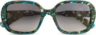 Chlo&eacute; Zonnebril met vierkant montuur en patroon - Groen