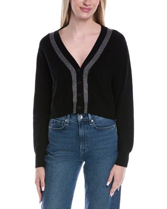 Brodie Lurex Trim Wool & Cashmere-Blend Cardigan
