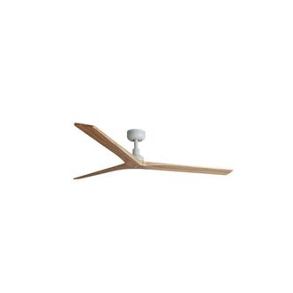 Netlighting Klim Large White Light Oak Wood DC Ceiling Fan 6 Speed