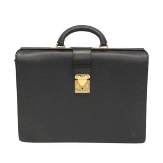 Louis Vuitton Pre-owned Handbags, male, Black, Size: ONE SIZE Pre-owned Serviette fermoir