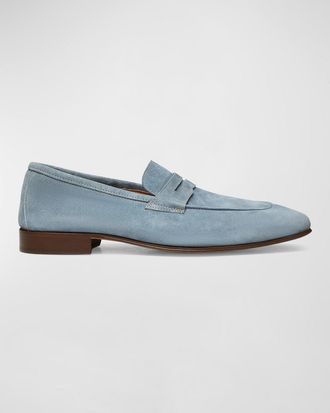Donald J Pliner Mens Jayce Suede Penny Loafers
