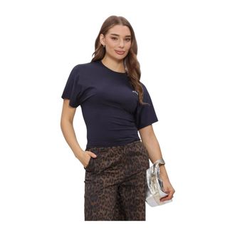 ALIX The Label Alix The Label - Gebreid Badwing T-shirt - Dames - Tops - Blauw - Maat: M Katoen