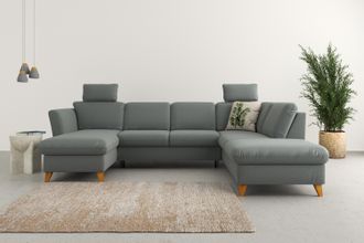 HOME AFFAIRE Wohnlandschaft »Trelleborg U-Form« Federkern-Polsterung, wahlweise mit Bettfunktion und Stauraum