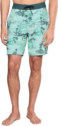 O'Neill Hyperfreak Mysto Scallop 19 Boardshorts Mens Swimwear Canal Blue : 32, Elastane/Polyester