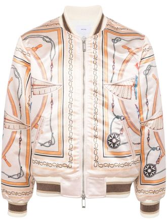 Rhude x Nautica satin bomber jacket - Orange