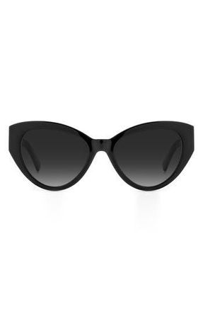 Kate Spade New York paisleigh 55mm gradient cat eye sunglasses in Black/Gray Polar at Nordstrom Rack