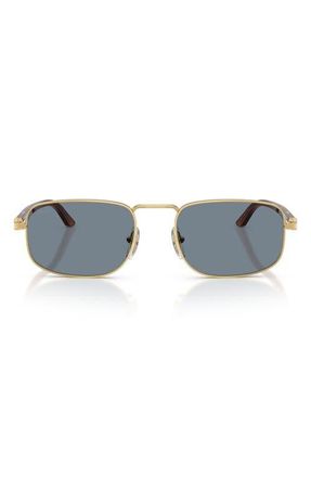 Persol 56mm Pillow Sunglasses in Gold /Light Blue at Nordstrom