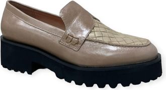 All Black Womens Woven Lady Loafer In Beige