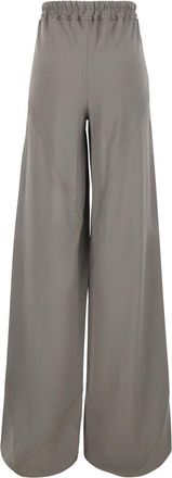 Rick Owens Womens Wide-Leg Grey Trousers Viscose Blend