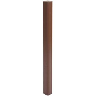 Hhg Hhg - Nunca Usado] Poste De Aluminio Sarthe Valla Wpc, Poste De Columna, Sistema Enchufable, 98cm, Marr&oacute;n