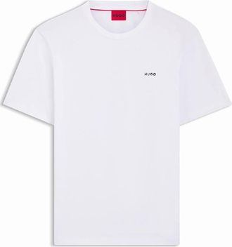 HUGO BOSS Mens Dero222 Logo Print T-Shirt - White - Size: 36