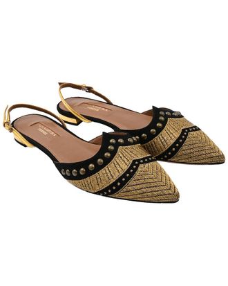 Aquazzura Womens Suede Marrakech Slingback Flat (Authentic Pre-Loved)