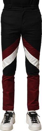 Dolce & Gabbana Multicolor Cotton Jogger Men Pants Elastane