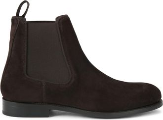 Kurt Geiger Mens Suede Sloane Chelsea Boot Gws - Brown - Size UK 11