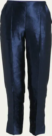 Giorgio Armani Linen Silk Straight-Leg Trousers