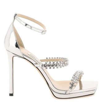 Jimmy Choo London Bing 105 Crystal Embellished Sandals, Brand Size 40 ( US Size 10 )
