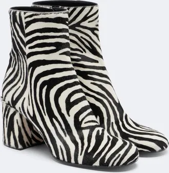 Gianvito Rossi Joelle printed calf hair ankle boots