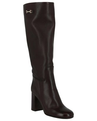 Ferragamo Ovidio Leather Knee-High Boot