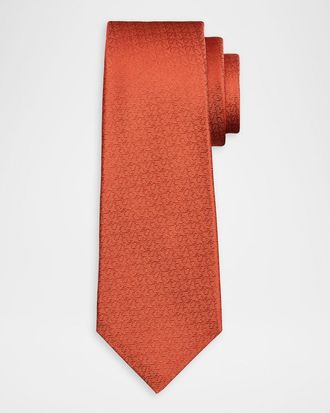 Kiton Men & apos;s Tonal Jacquard Silk 7-Fold Tie