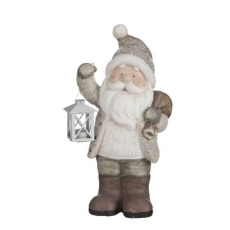 house of seasons Figuras navide&ntilde;as gris h45xb16xl22.5cm