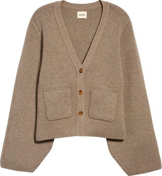 Khaite The Scarlet Cardigan in Barley at Nordstrom, Size Xx-Small