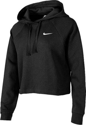 Nike (WMNS) Nike Sportswear Cropped Hoodie Black White CJ2664-010
